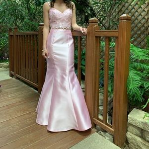 Blush pink prom dress